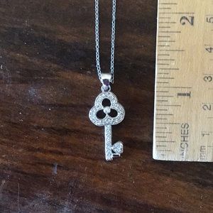 Tiffany Style Sterling Silver Key Necklace